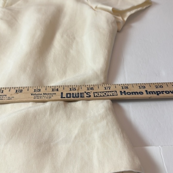 Jones New York Formal 72% silk , 28% linen cream maxi dress with button details - Picture 11 of 14